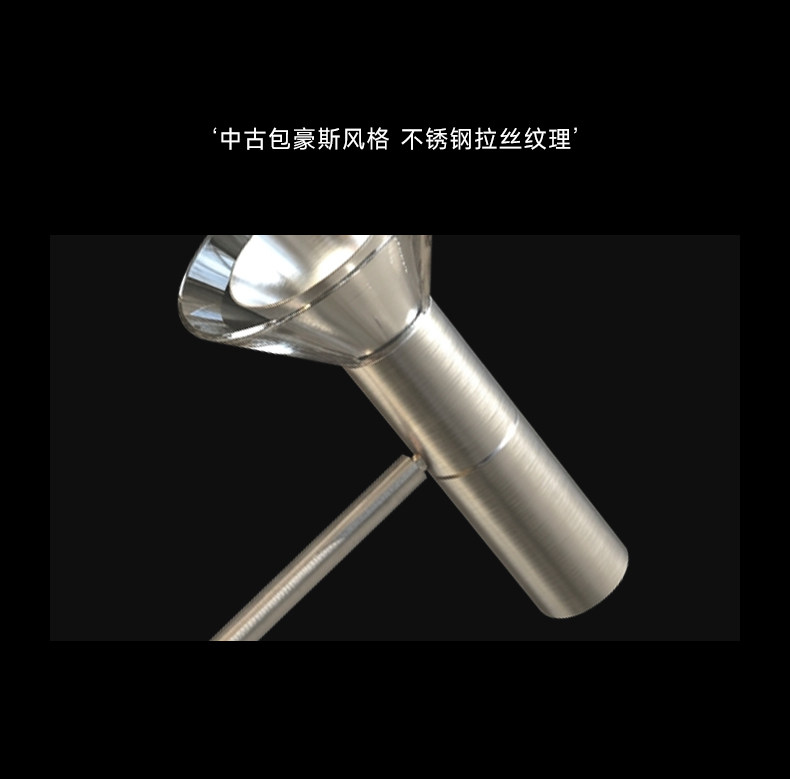 包豪斯吊灯客厅主灯三臂多头创意不锈钢银色设计师款中古风吸顶灯