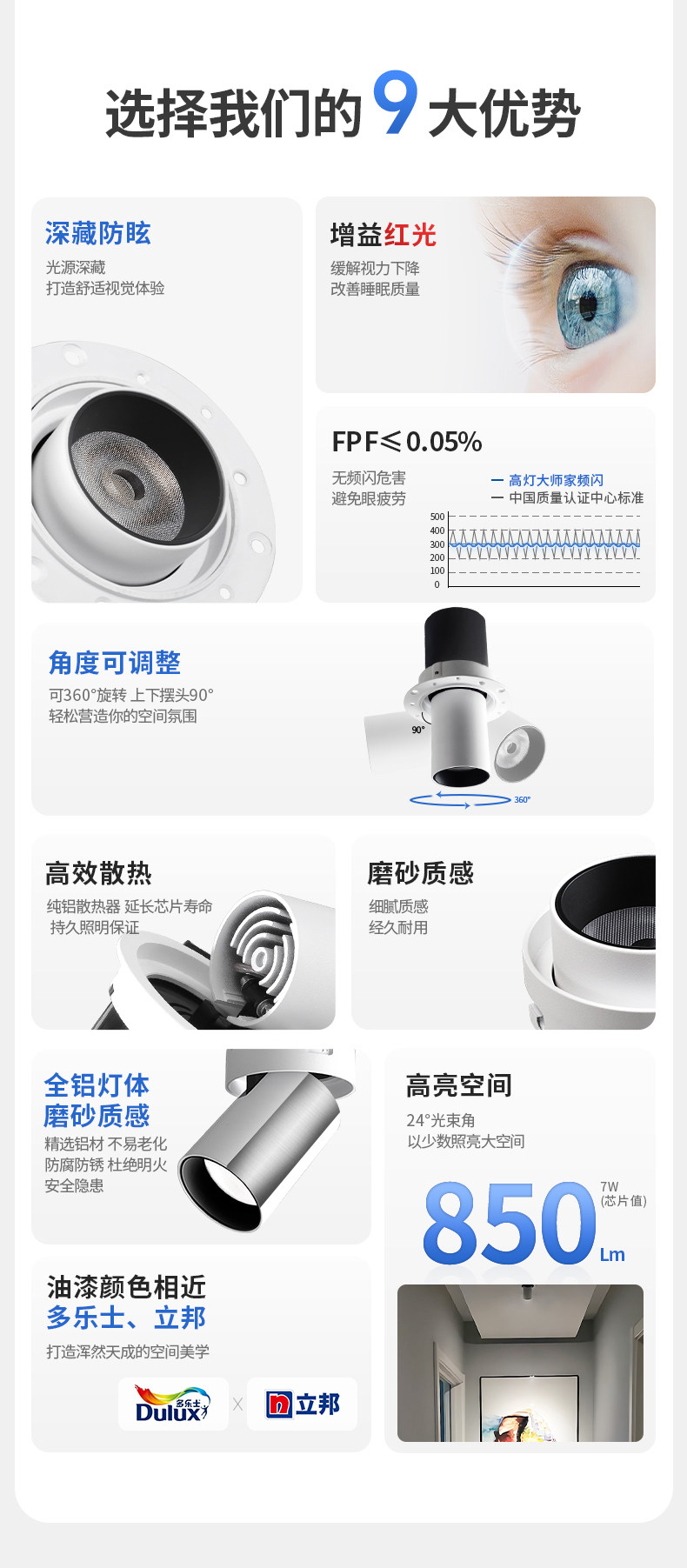 伸缩射灯无边框象鼻灯隐藏预埋嵌入玄关过道暗装天花灯led可调角