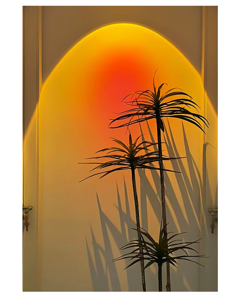 网红日落灯嵌入式可调角度家用过道氛围感夕阳落日灯玄关明装射灯