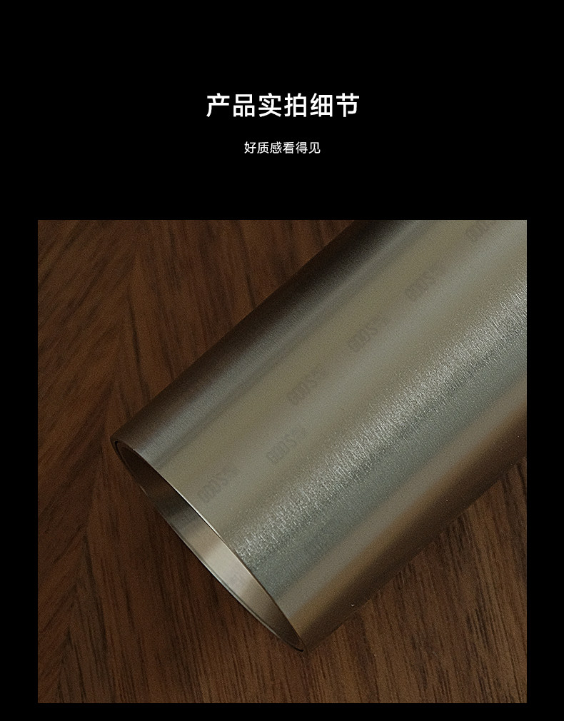 明装轨道灯不锈钢色包豪斯轨道射灯中古防眩客厅书房led无主灯