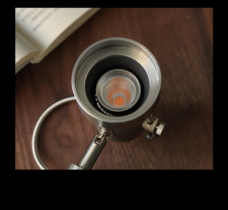 包豪斯双头射灯明装不锈钢银色三头免开孔防眩客厅工业照画洗墙灯