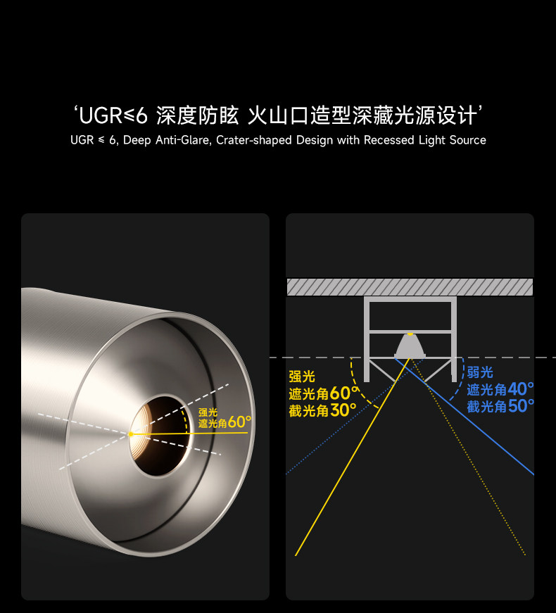 包豪斯床头吊灯卧室不锈钢射灯中古风极简银色开孔吸顶式吊线灯
