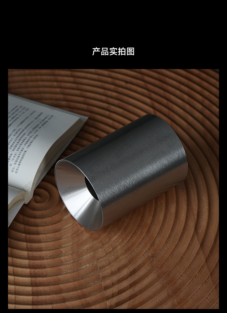 明装筒灯不锈钢射灯包豪斯防眩银色中古吸顶灯工业客厅卧室无主灯