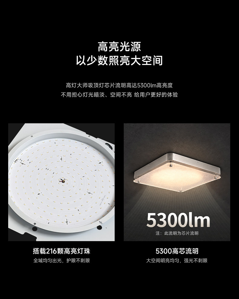 包豪斯吸顶灯不锈钢银色客厅卧室灯护眼中古冰块创意设计明装式