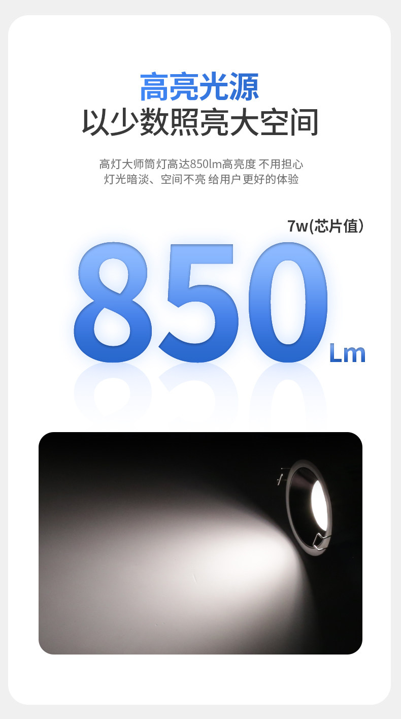 防眩筒灯嵌入式75mm孔灯智能led厨房无主灯照明天花客厅吊顶窄边
