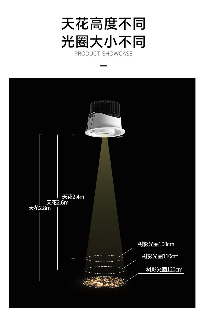 树影氛围感投影灯过道玄关室内背景墙酒店灯艺术灯射灯创意高级感