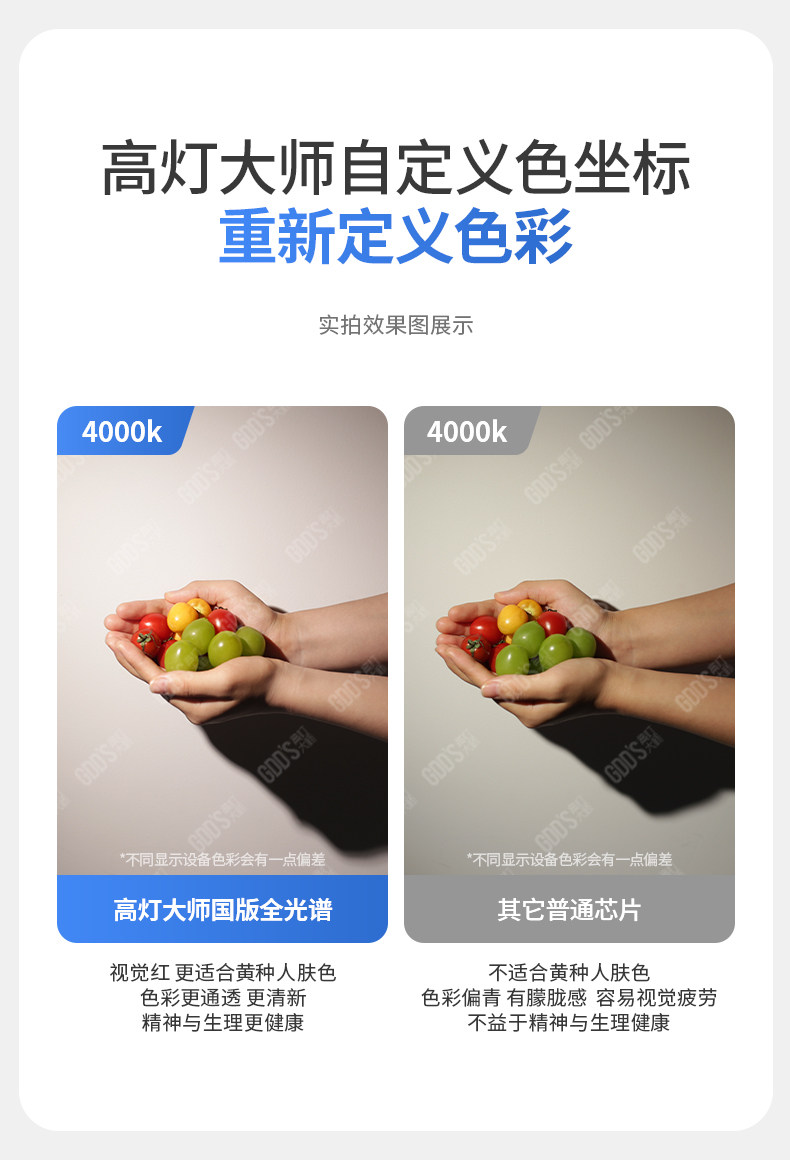 嵌入式镜前美颜射灯偏光防眩护眼LED卫生间灯镜柜镜前无主灯照明