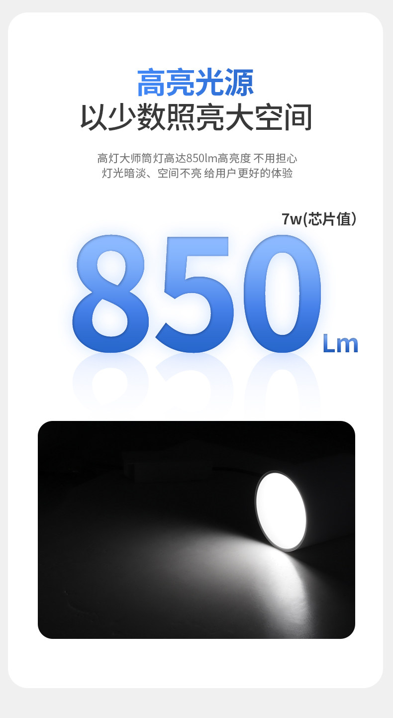 防水明装筒灯浴室阳台厨房卫生间防潮防雾吸顶灯防眩led无主灯