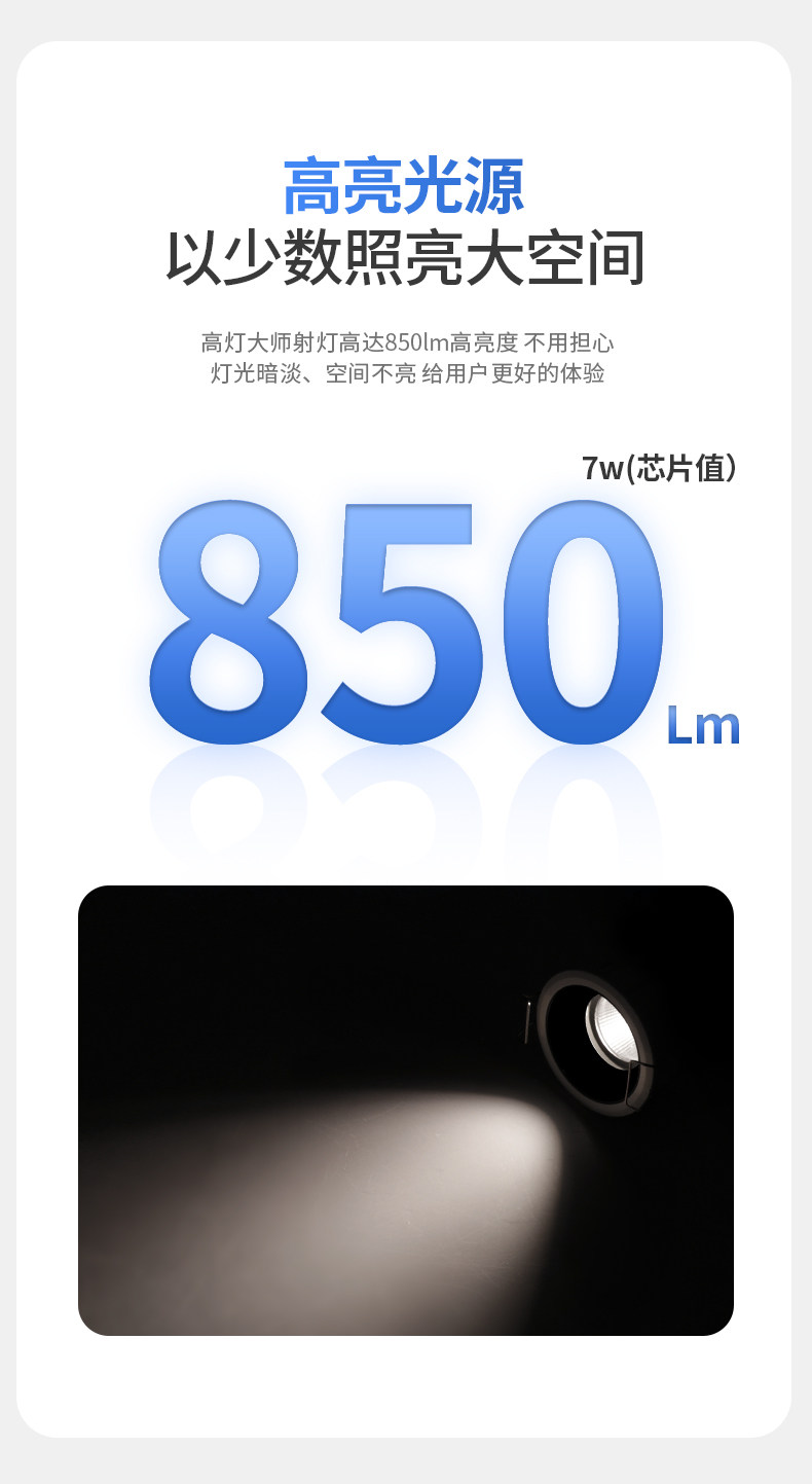 防水小射灯嵌入式55开孔深藏防眩防雾led天花灯浴室厨房专用防潮