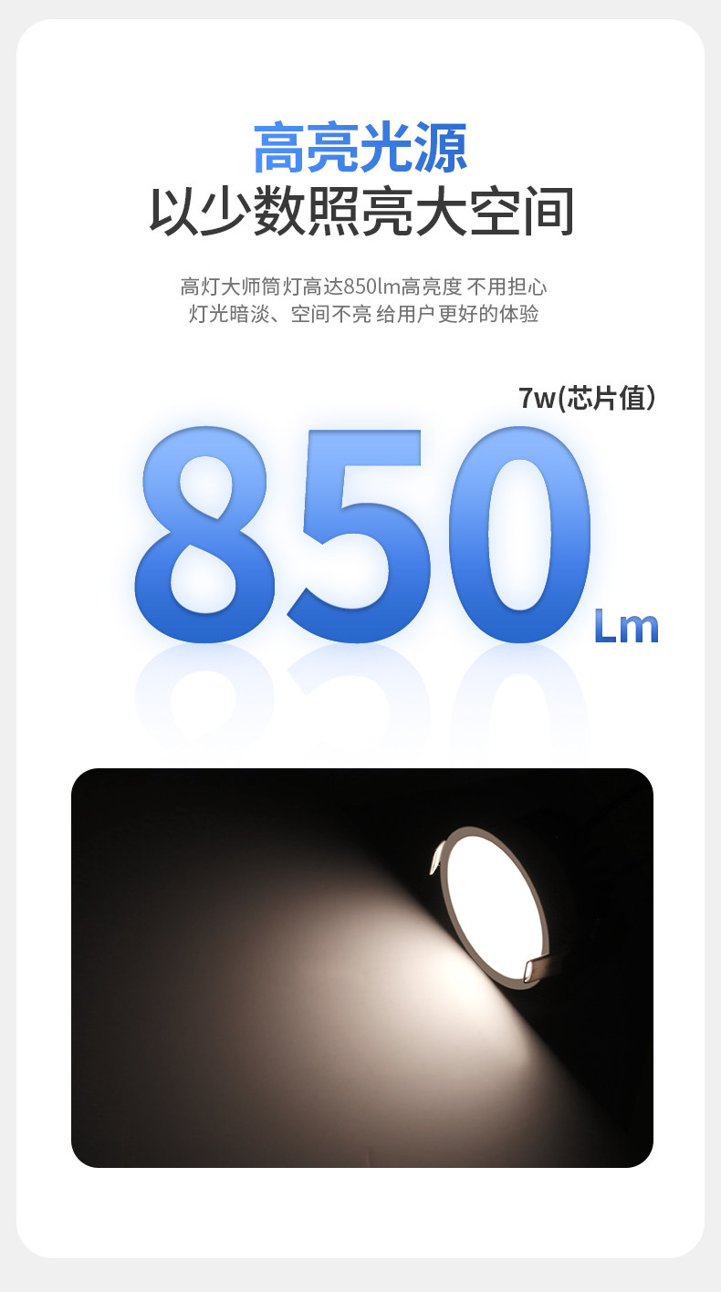 超薄窄边框筒灯嵌入式led家用天花灯走廊玄关桶灯洞灯智能家用led