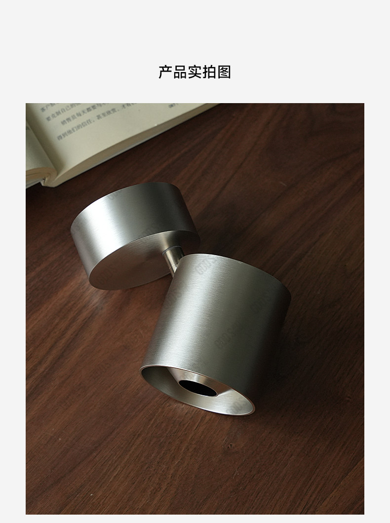 中古包豪斯明装射灯不锈钢银色工业风可调节角度客厅免打孔吸顶灯