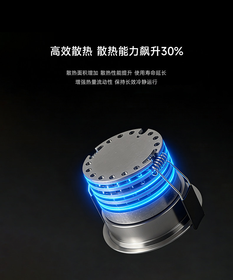 包豪斯射灯嵌入式不锈钢银色全光谱防眩中古工业风天花无主灯智能
