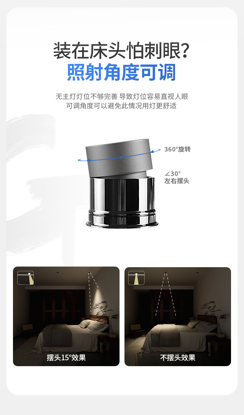 无边框预埋款射灯预埋防眩智能客厅卧室家用嵌入式led天花无主灯