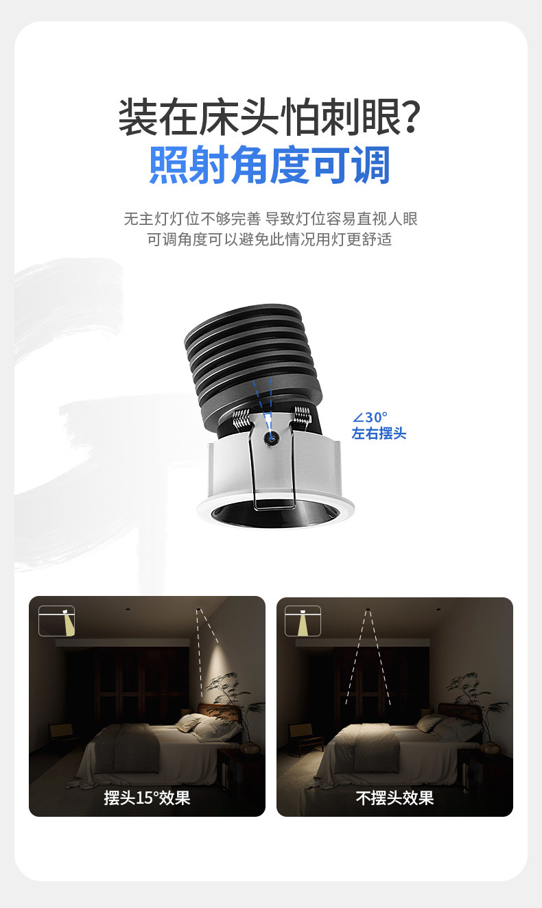 防水小射灯嵌入式55开孔深藏防眩防雾led天花灯浴室厨房专用防潮