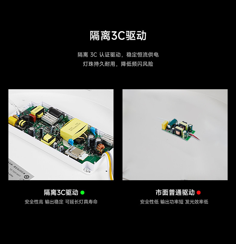 包豪斯吸顶灯防眩超薄不锈钢银色中古极简全光谱护眼卧室客厅主灯