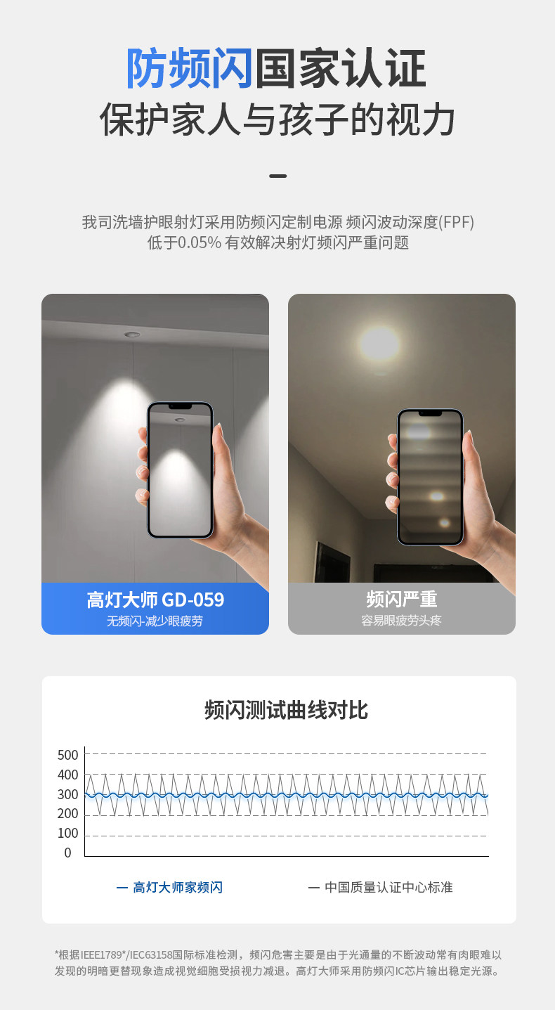 防水防眩窄边框射灯led家用天花灯cob高显色嵌入式客厨浴室卫生间