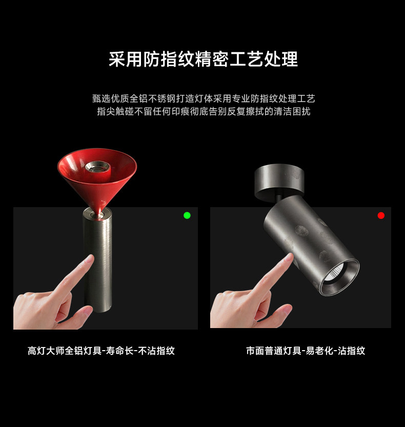 明装射灯包豪斯红色不锈钢色孟菲斯客厅卧室洗墙吸顶灯创意多巴胺