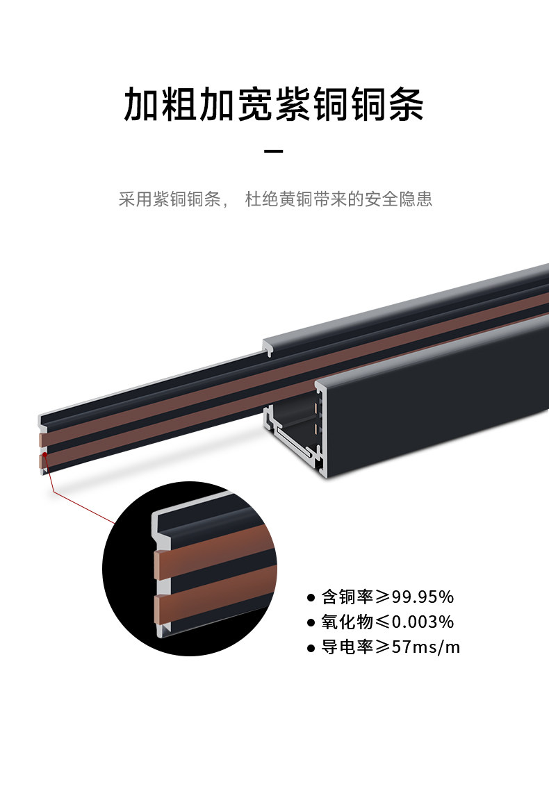 明装磁吸轨道灯超薄客厅射灯免吊顶线条线形灯嵌入式无主灯全光谱