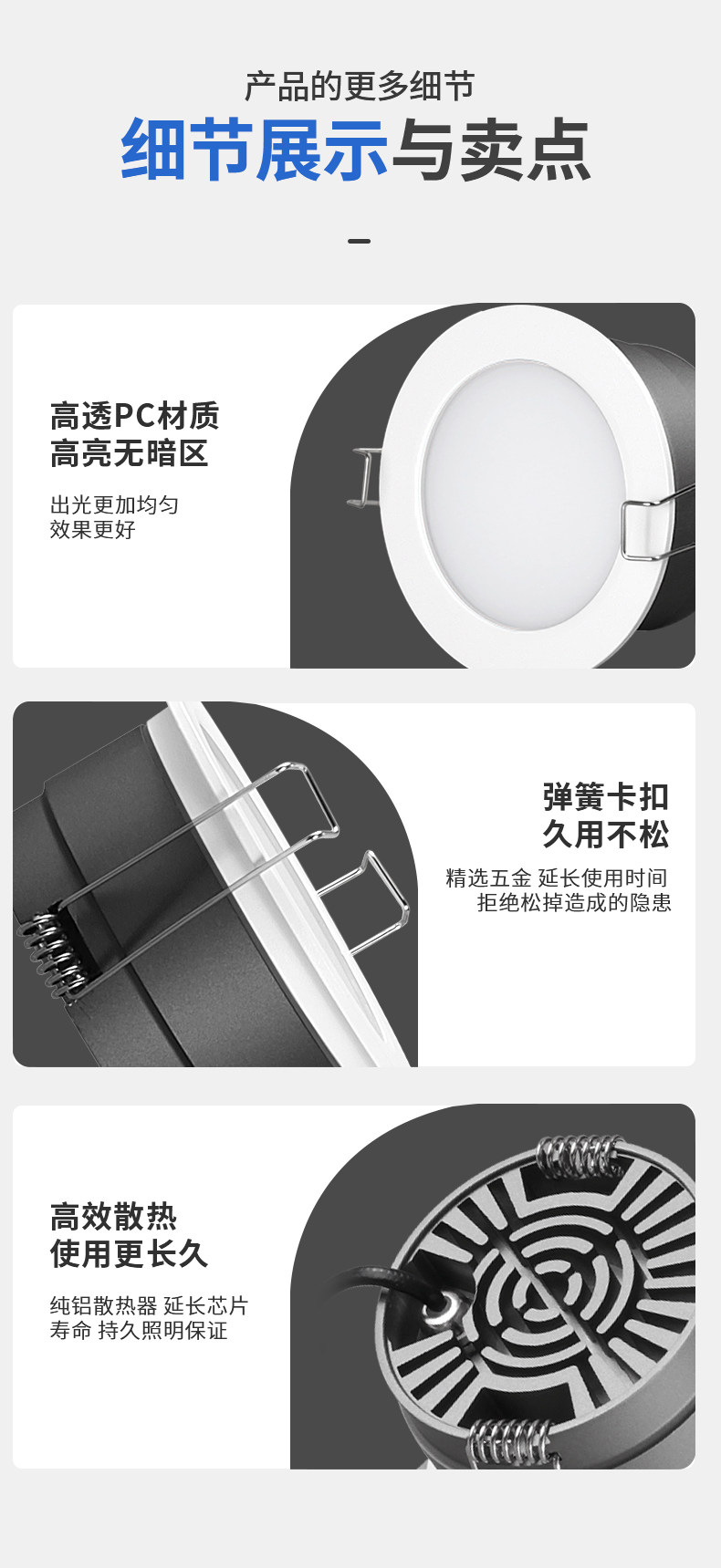 极简宽边防水LED筒灯嵌入式全光谱天花防眩防潮防雾厨卫阳台餐厅