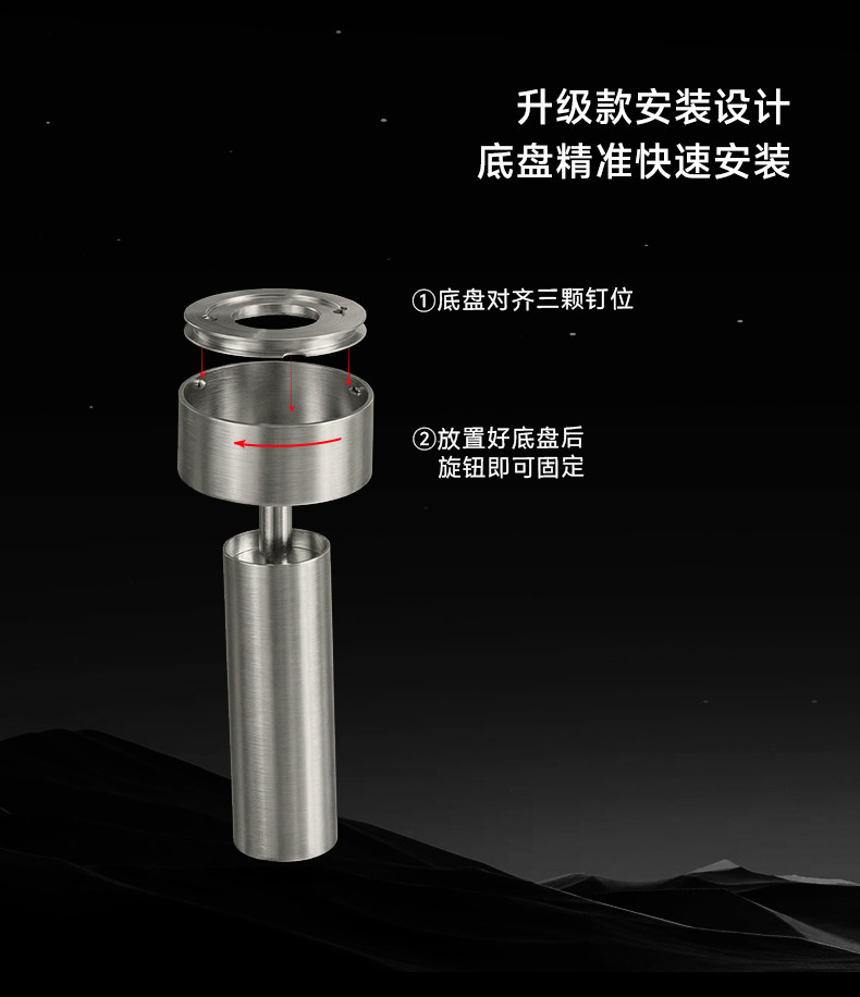 明装射灯不锈钢银色包豪斯吸顶灯嵌入式护眼客厅全光谱天花无主灯