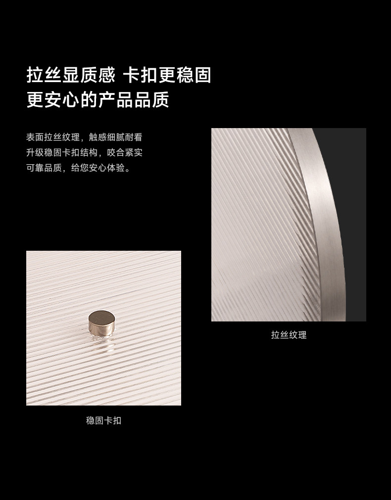 包豪斯吸顶灯防眩超薄不锈钢银色中古极简全光谱护眼卧室客厅主灯