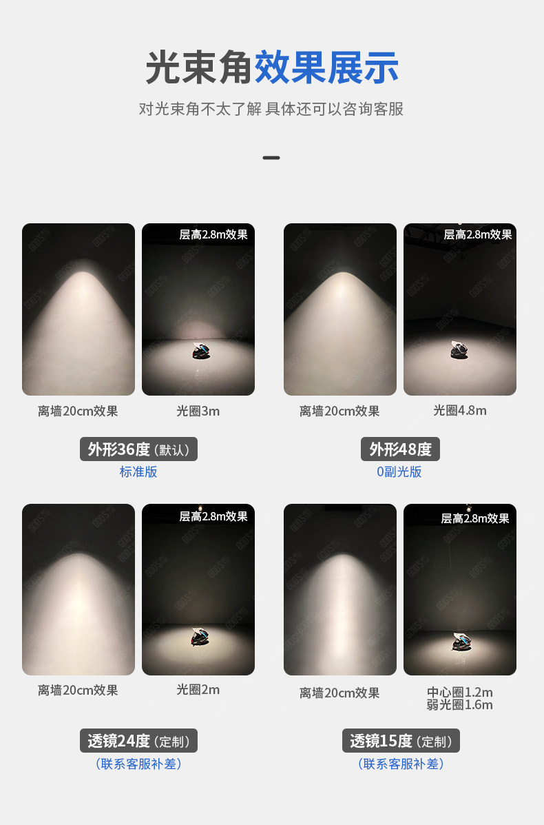 【弹簧款】嵌入式射灯开孔75mm铝扣板防眩蜂窝大板吊顶客厅无主灯