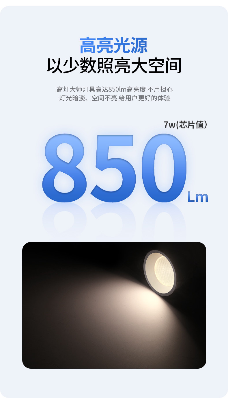 超薄筒灯侧发光嵌入式侧面灯带防眩护眼智能天花灯家用客厅无主灯