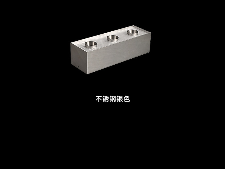 超薄明装斗胆灯包豪斯三头不锈钢色筒射一体吸顶灯客厅全光谱防眩
