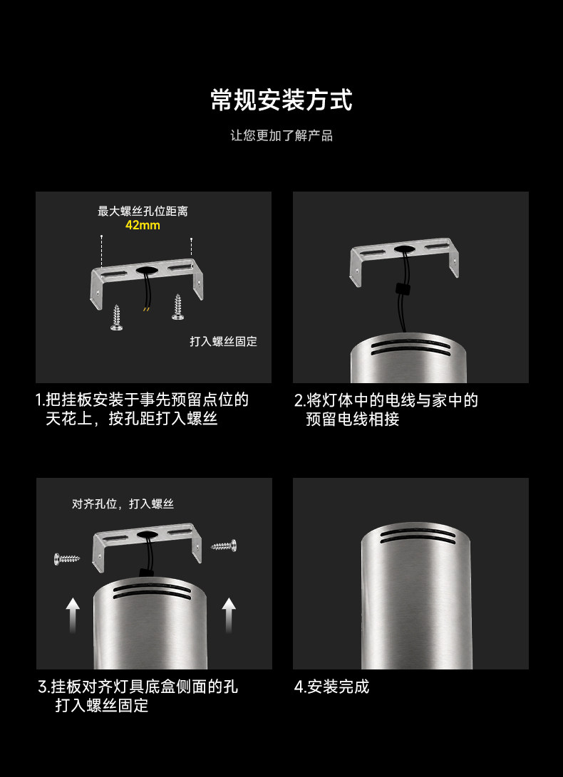 包豪斯吊灯客厅主灯三臂多头创意不锈钢银色设计师款中古风吸顶灯