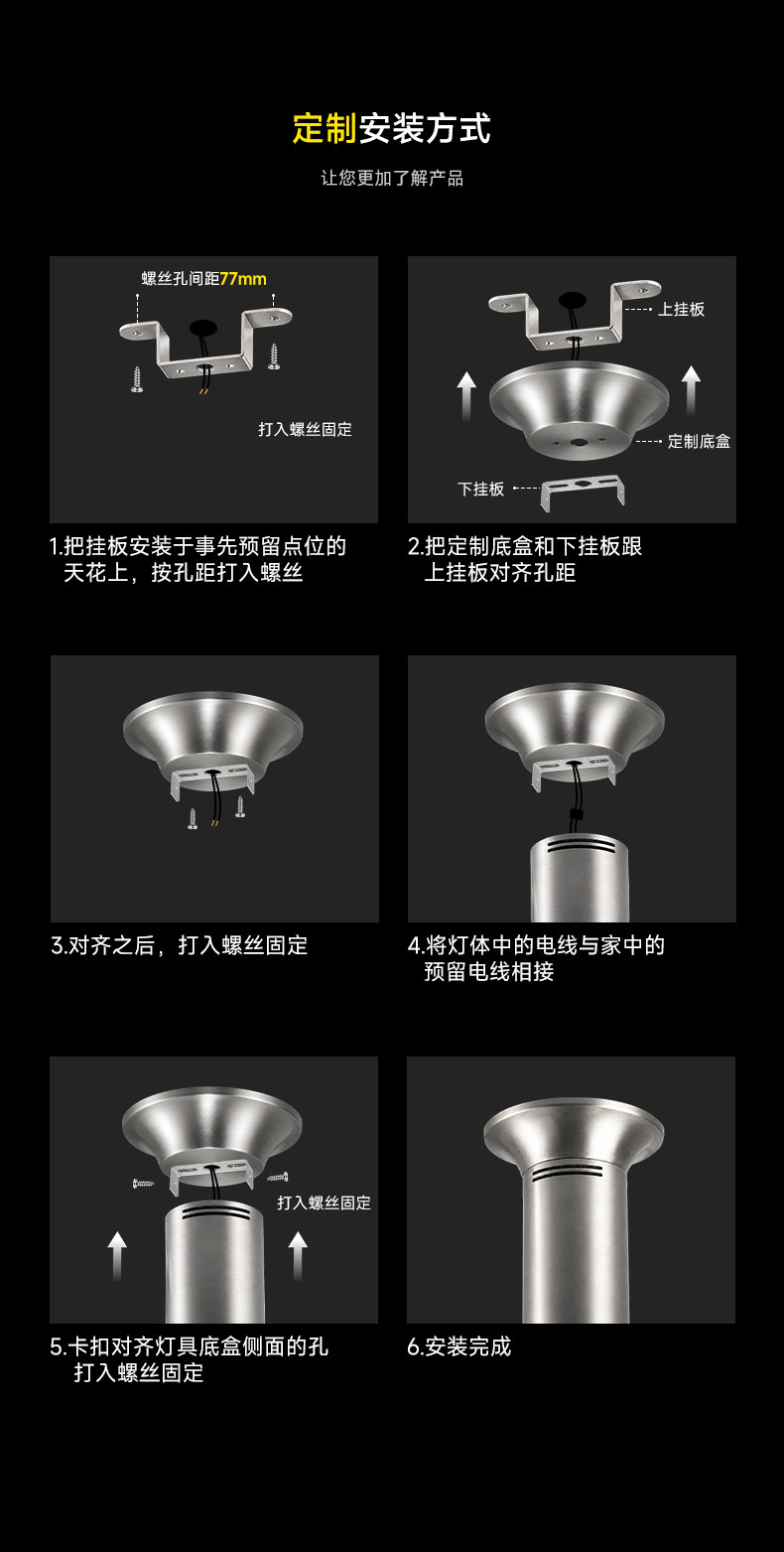 包豪斯吊灯客厅主灯三臂多头创意不锈钢银色设计师款中古风吸顶灯