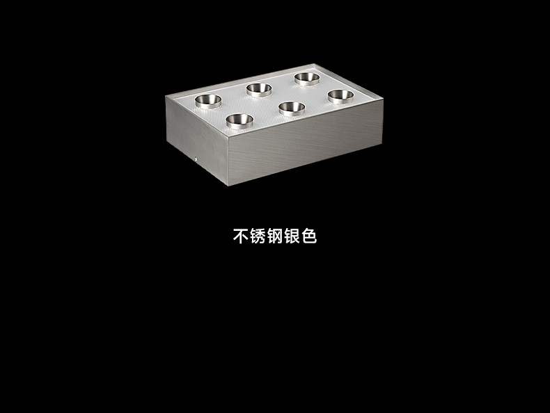 明装斗胆灯包豪斯吸顶灯六头不锈钢色筒射一体客厅主灯全光谱防眩